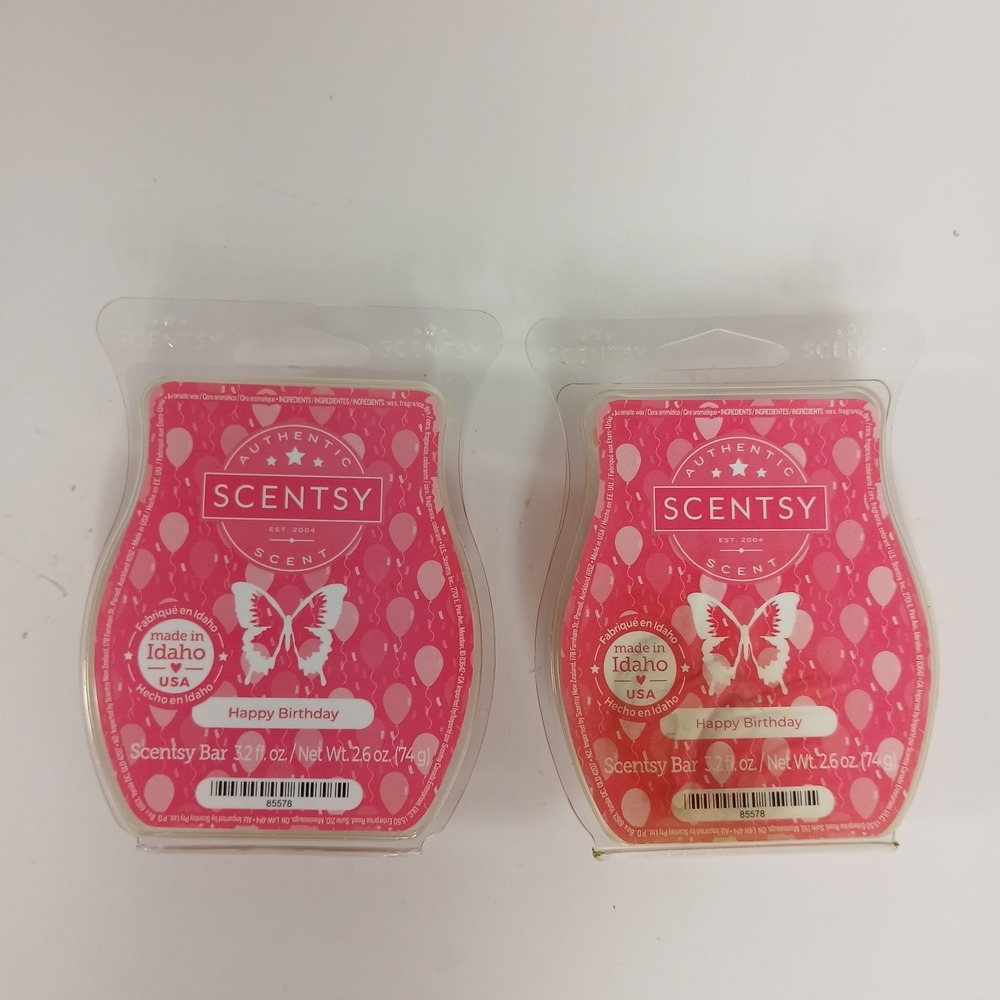 SCENTSY ~ Happy Birthday Wax Bars ~ Lot of 2 ~ NEW READ